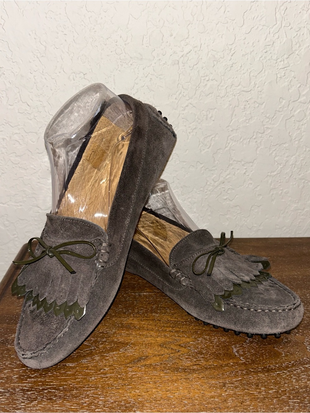 M.Gemi Strato Suede Fringe Moccasin Slip On Loafer Shoes